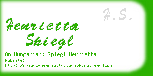 henrietta spiegl business card